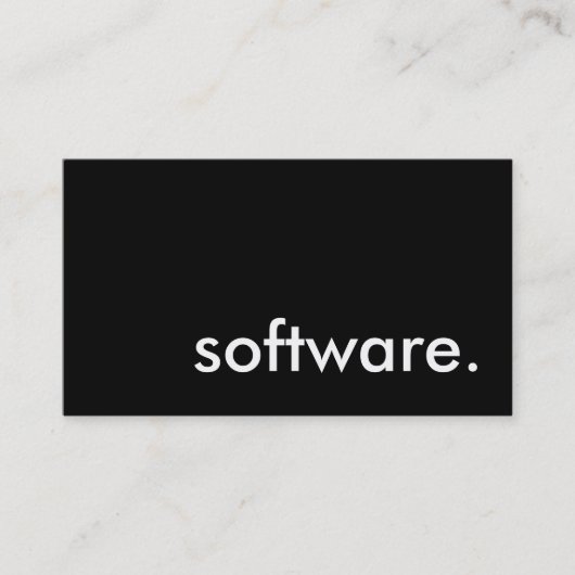 software. visitekaartje (Voorkant)