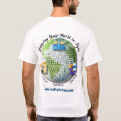 Software voor zoutmerking - uw wereld in synchroni t-shirt (Achterkant)