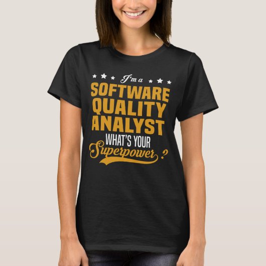 softwarekwaliteitsanalist t-shirt (Voorkant)
