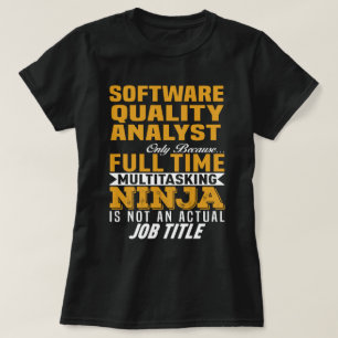 softwarekwaliteitsanalist t-shirt