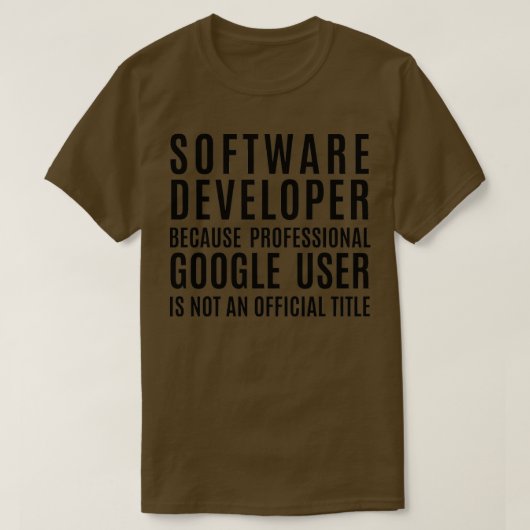 Softwareontwikkelaar 1 t-shirt (Design voorkant)