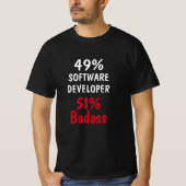 Softwareontwikkelaar Badass T-shirt (Voorkant)
