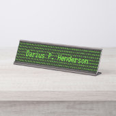 Softwareontwikkelaar / Computer Geek - Code op zwa Bureau Naambordje (Voorkant)