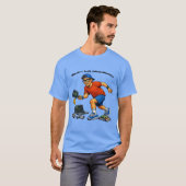 Softwareontwikkelaar die Pickleball speelt met een T-shirt (Voorkant volledig)