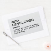 Softwareontwikkelaar Funny Definition Rechthoekige Sticker (Envelop)