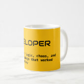 Softwareontwikkelaar Funny Job Definition Koffiemok (Voorkant rechts)