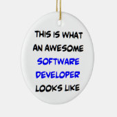 softwareontwikkelaar, geweldig keramisch ornament (Rechts)