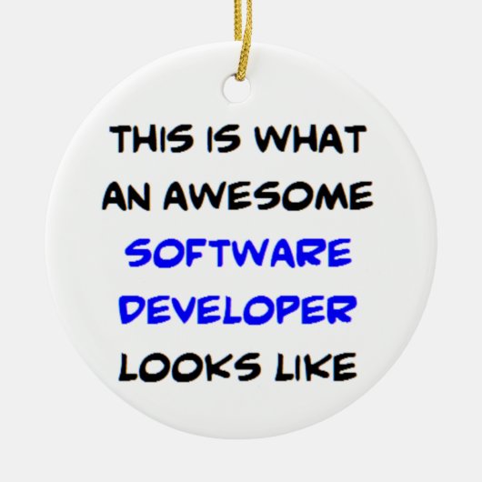 softwareontwikkelaar, geweldig keramisch ornament (Voorkant)