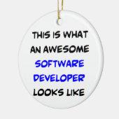 softwareontwikkelaar, geweldig keramisch ornament (Links)