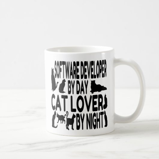 Softwareontwikkelaar houdt van katten koffiemok (Rechts)