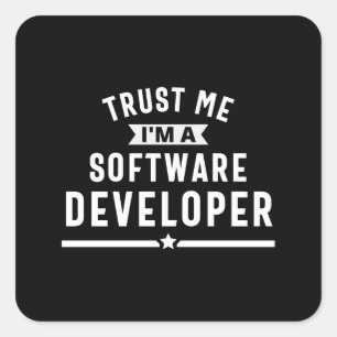 softwareontwikkelaar vierkante sticker