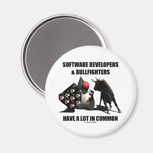 Softwareontwikkelaars Bullfighters hebben het geme Magneet (Voorkant / Achterkant)
