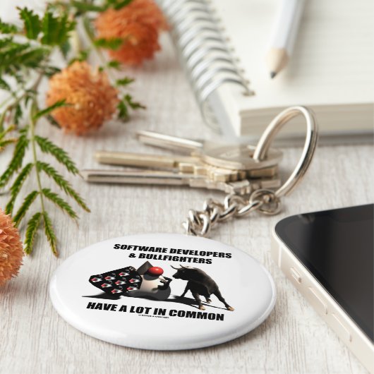 Softwareontwikkelaars Bullfighters hebben het geme Sleutelhanger (Zijkant)