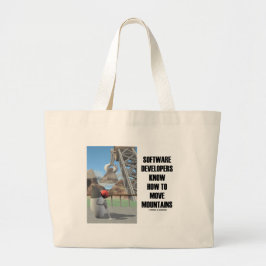 Softwareontwikkelaars weten hoe ze bergen kunnen v grote tote bag