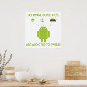Softwareontwikkelaars zijn geadviseerd om snoepjes poster (Keuken)