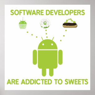 Softwareontwikkelaars zijn geadviseerd om snoepjes poster