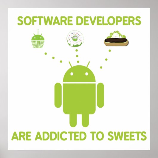 Softwareontwikkelaars zijn geadviseerd om snoepjes poster (Voorkant)