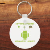 Softwareontwikkelaars zijn geadviseerd om snoepjes sleutelhanger (Voorkant)
