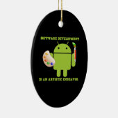 Softwareontwikkeling is een artistiek doel keramisch ornament (Rechts)