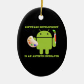 Softwareontwikkeling is een artistiek doel keramisch ornament (Voorkant)