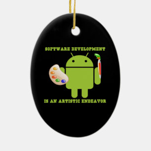 Softwareontwikkeling is een artistiek doel keramisch ornament