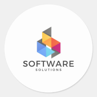 Softwareoplossingen Ronde Sticker