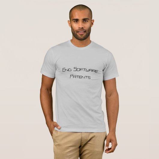 Softwarepatenten beëindigen t-shirt (Voorkant volledig)