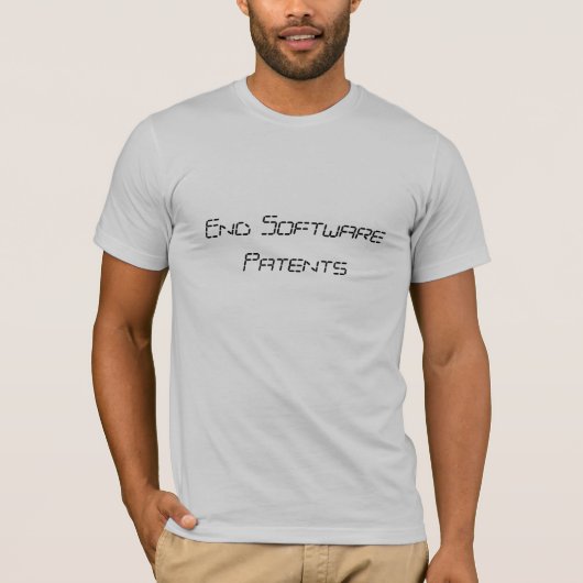 Softwarepatenten beëindigen t-shirt (Voorkant)