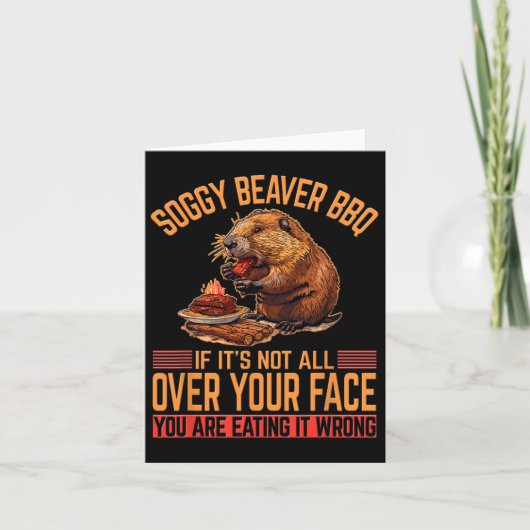 Soggy Beaver BBQ Shirt 2 Kaart (Voorkant)