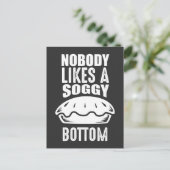 Soggy bottom Great British Baking Pun Briefkaart (Staand voorkant)