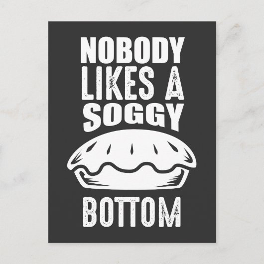Soggy bottom Great British Baking Pun Briefkaart (Voorkant)