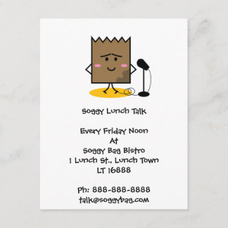 Soggy Lunch Bag Invitation Kaart