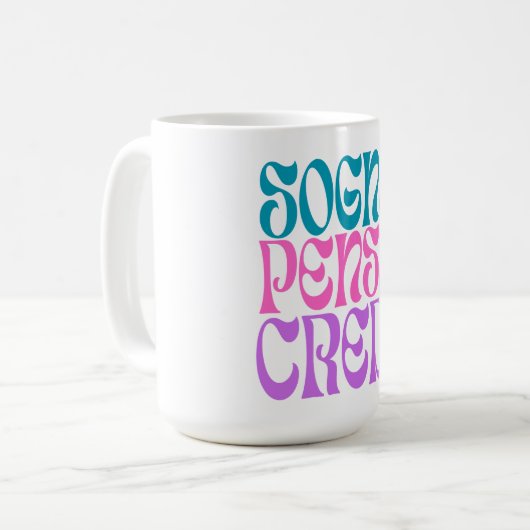 Sogna Pensa Credi Koffiemok (Voorkant links)