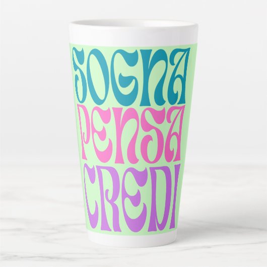 Sogna Pensa Credi Latte Mok (Voorkant)