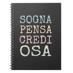 Sogna, pensa, krediet, osa notitieboek
