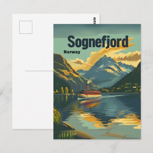 Sognefjord  kunst briefkaart (Voorkant / Achterkant)