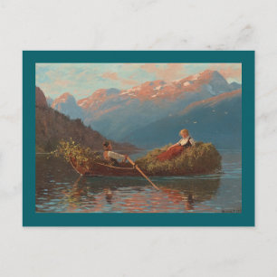 Sognefjord Rowing on the Fjord Briefkaart