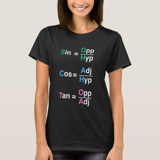 Soh Cah Toa - Geometrie Wiskundige Trigonometrie T-shirt (Voorkant)