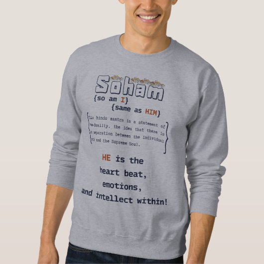 "Soham" - In wezen hetzelfde als hem. Ontwerp(m) Trui (Voorkant)