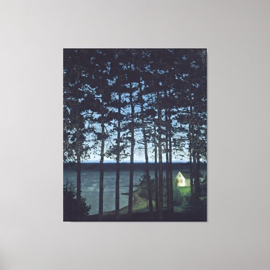 Sohlberg Fishermans Cottage Landscape Painting Canvas Afdruk (Voorkant)