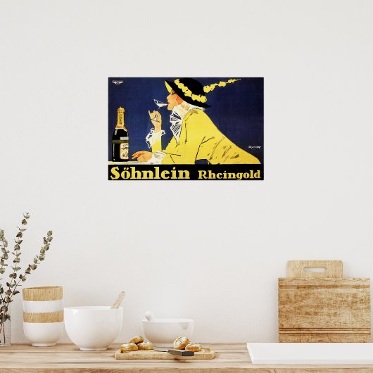 SOHNLEIN RHEINGOLD German Champagne by Fritz Rumpf Poster (Keuken)