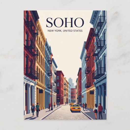 SoHo New York State Briefkaart (Voorkant)