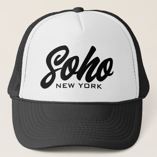 Soho New York trucker met scripttypografie Pet (Voorkant)