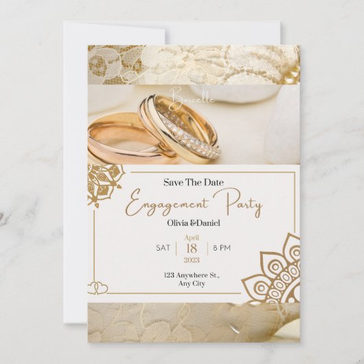 Sohoe Ultra Elegant Wedding Invitation Kaart (Voorkant)