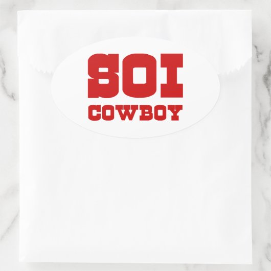 SOI COWBOY OVALE STICKER (Tas)