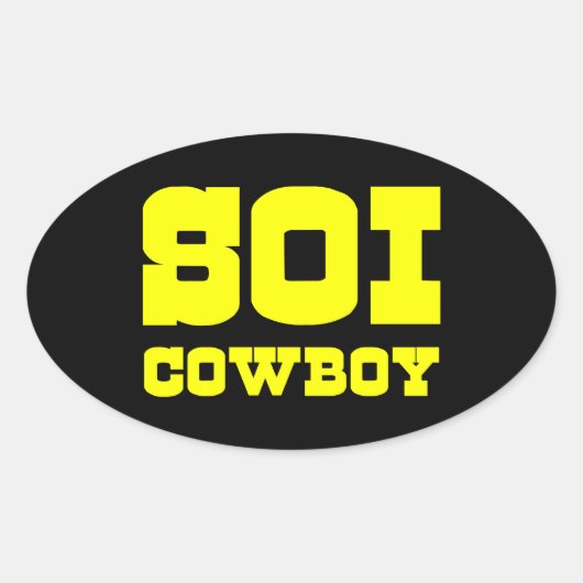 SOI COWBOY OVALE STICKER (Voorkant)