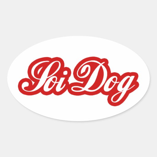 SOI DOG OVALE STICKER (Voorkant)