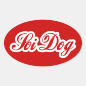 SOI DOG OVALE STICKER (Voorkant)