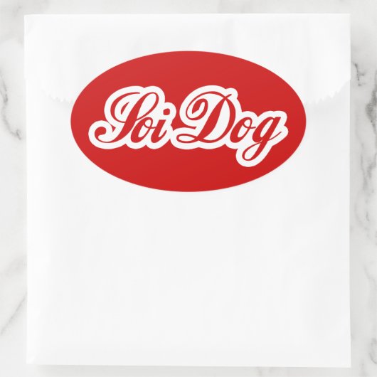 SOI DOG OVALE STICKER (Tas)