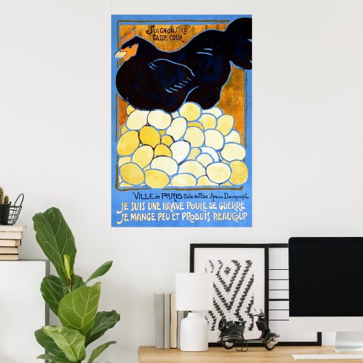 Soignons la basse-cour ~  Frans WW1. Poster (Thuiskantoor)